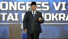 Presiden RI Prabowo Subianto saat Penutupan Kongres VI DPP Partai Demokrat di Jakarta. (Facebook.com @Agus Yudhoyono)

