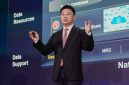 Huawei's Saeed Xia presents onstage at MWC 2026